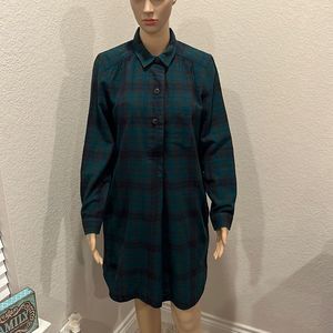 Madewell plaid flannel dress w/ pockets